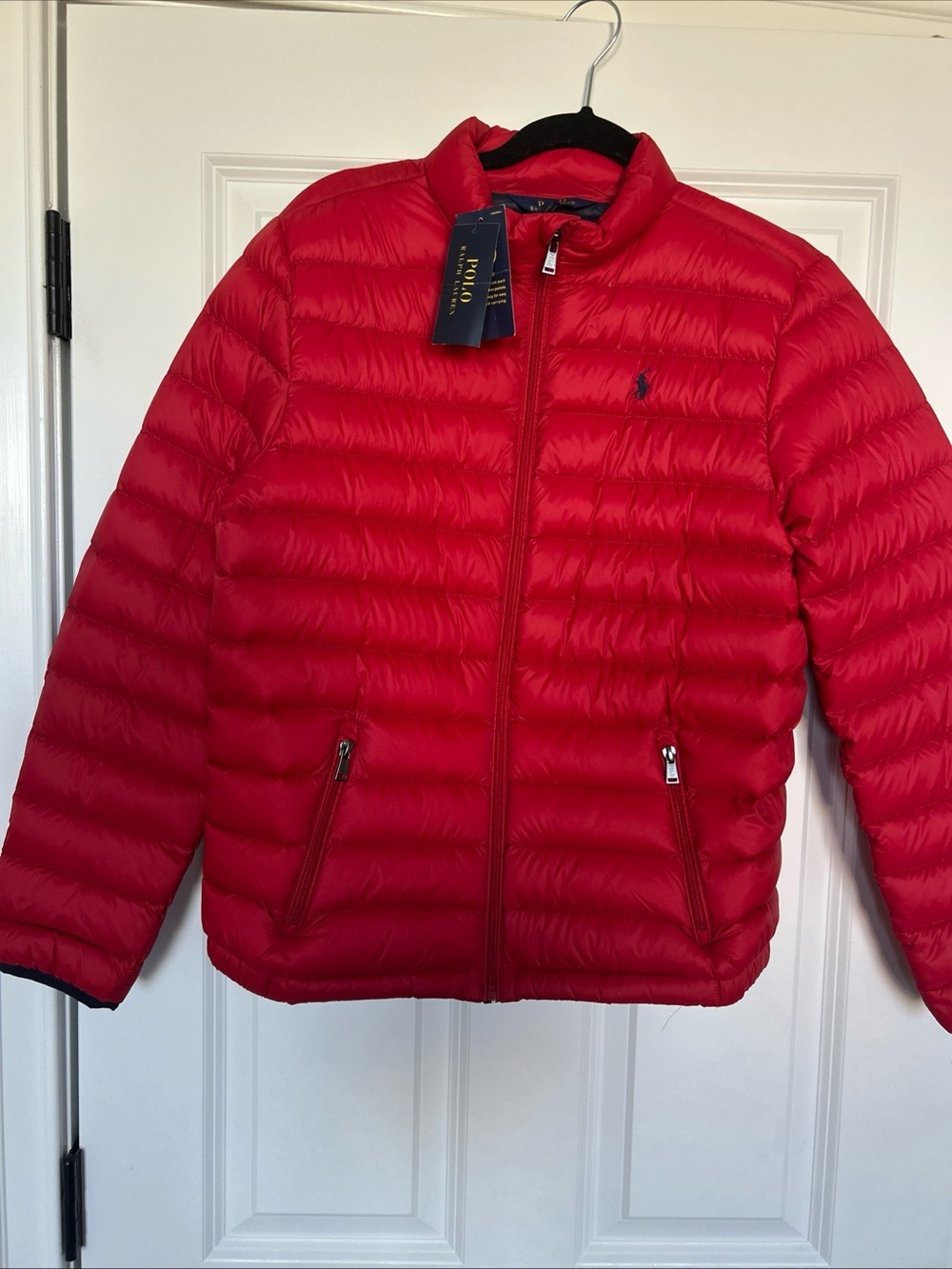 Polo by Ralph Lauren Red Quilted Packable Puffer Jacket